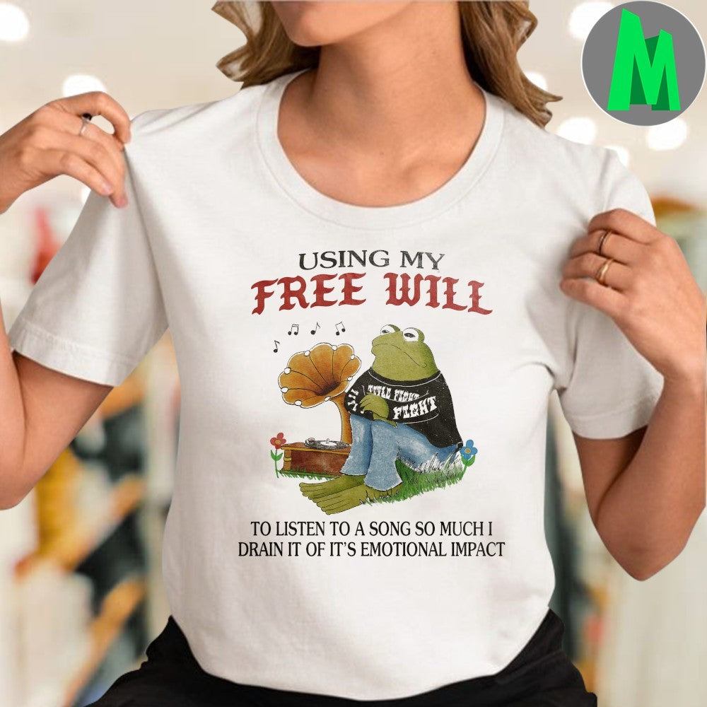 Original Using My Free Will Frog & Gramophone T-Shirt