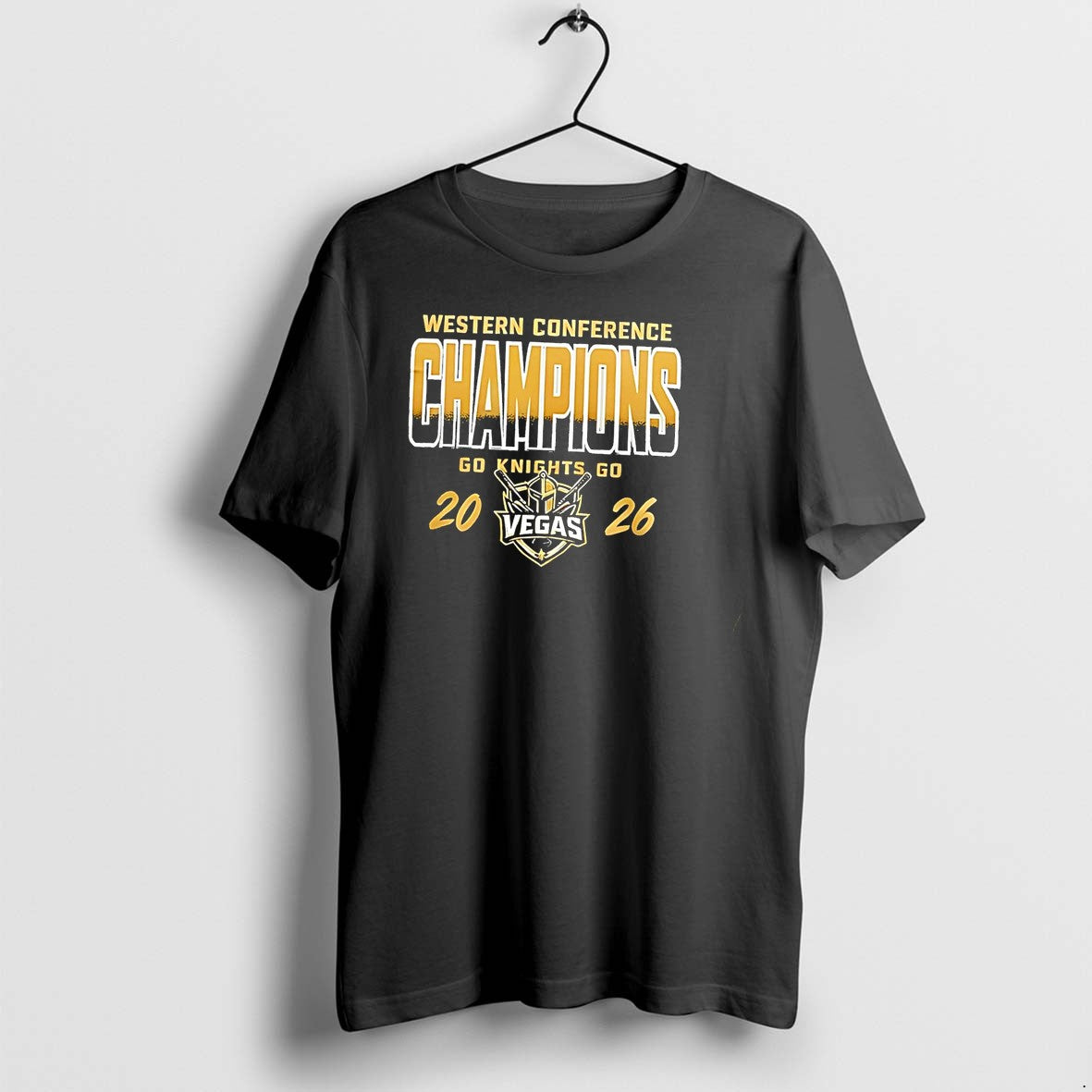 Original Vegas Golden Knights 2026 Western Conference Champions Hockey Logo Black Tshirts Unisex , , , Long Sleeve Tee