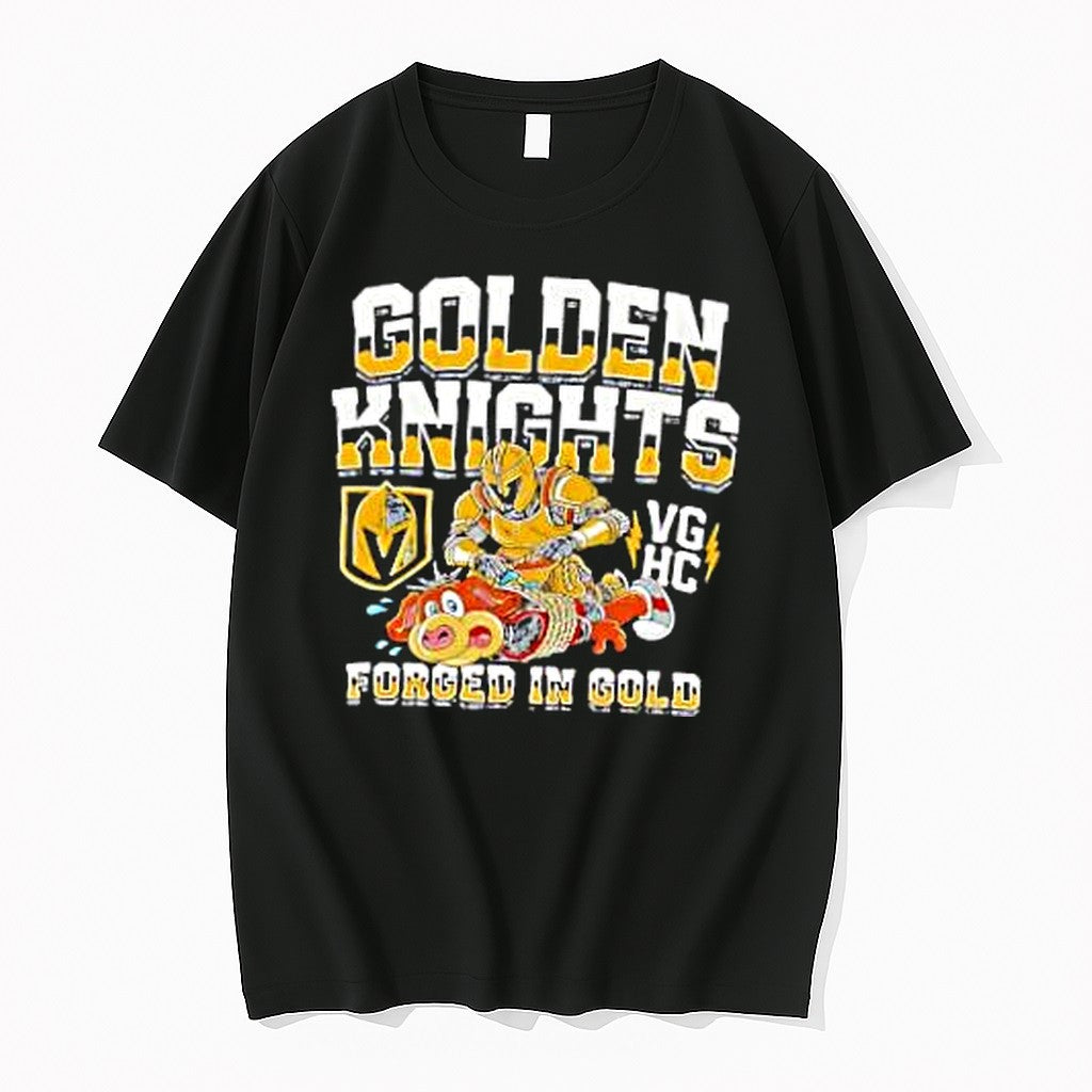 Original Vegas Golden Knights Golden Knights Forged In Gold Tshirts Jpg Unisex , , , Long Sleeve Tee