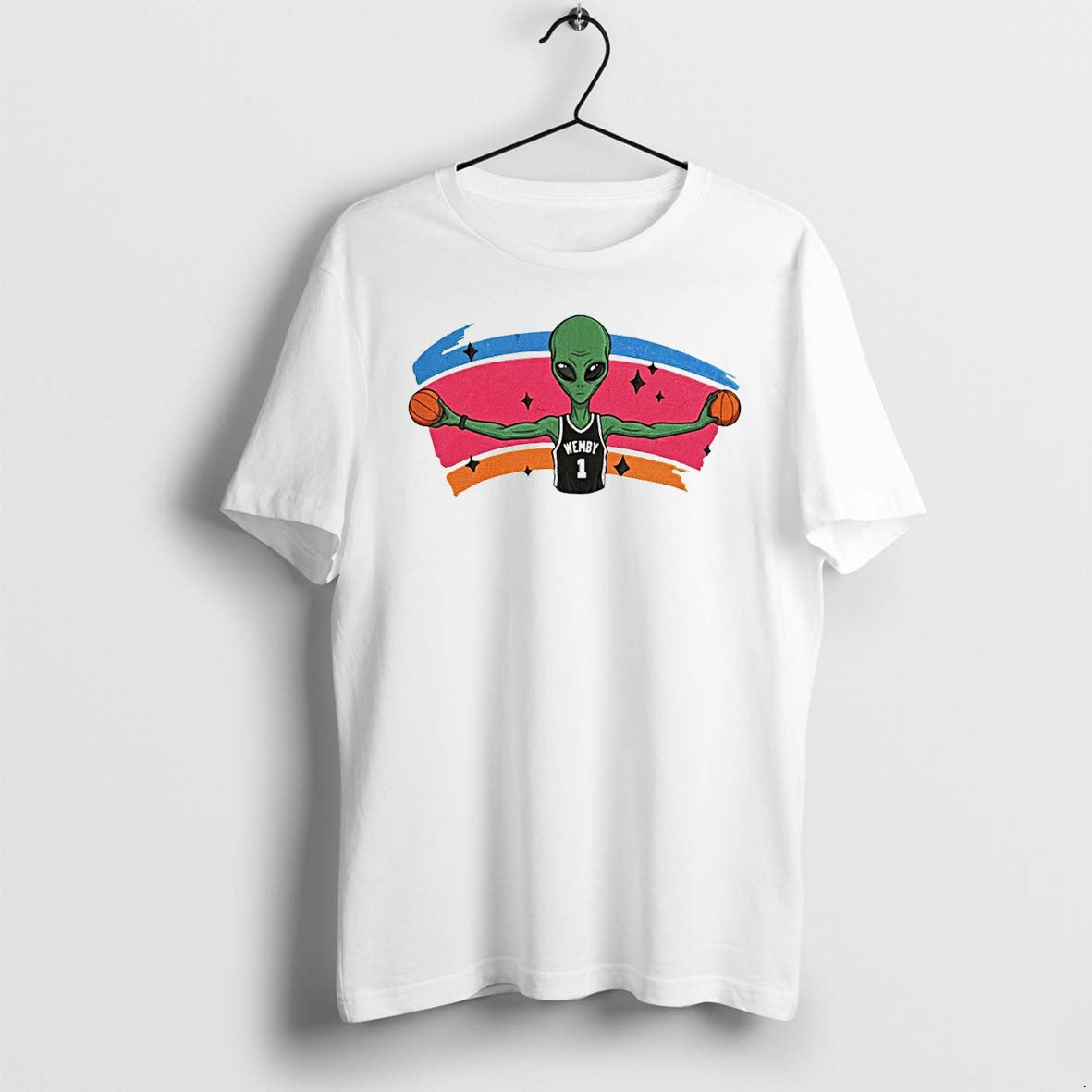Original Victor Wembanyama Alien Basketball Player Wemby 1 Jersey Tshirts Jpg Unisex , , , Long Sleeve Tee