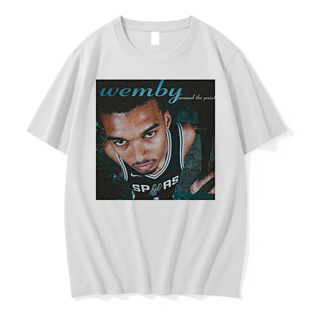 Original Victor Wembanyama San Antonio Spurs Player Wemby Around The Paint Jersey Tshirts Unisex , , , Long Sleeve Tee