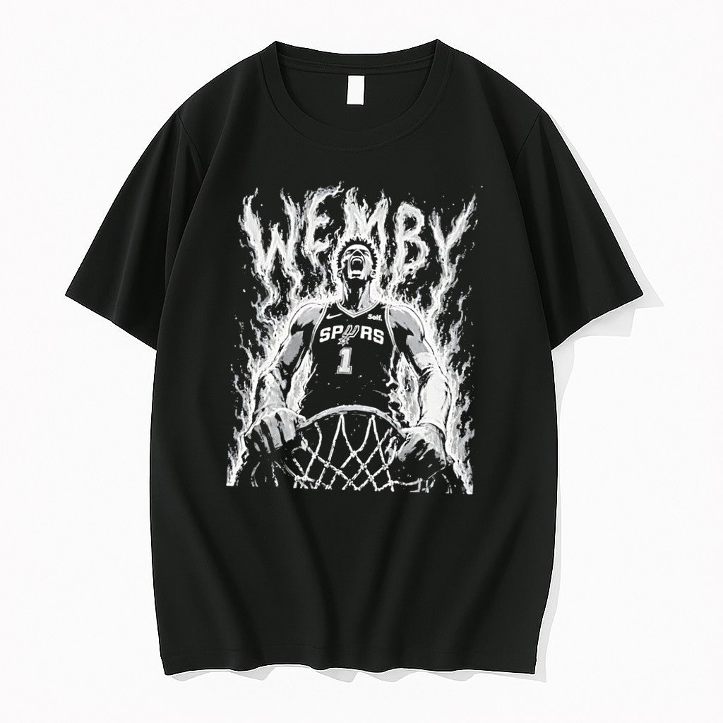 Original Victor Wembanyama Wemby One San Antonio Spurs Basketball Black Tshirts Unisex , , , Long Sleeve Tee