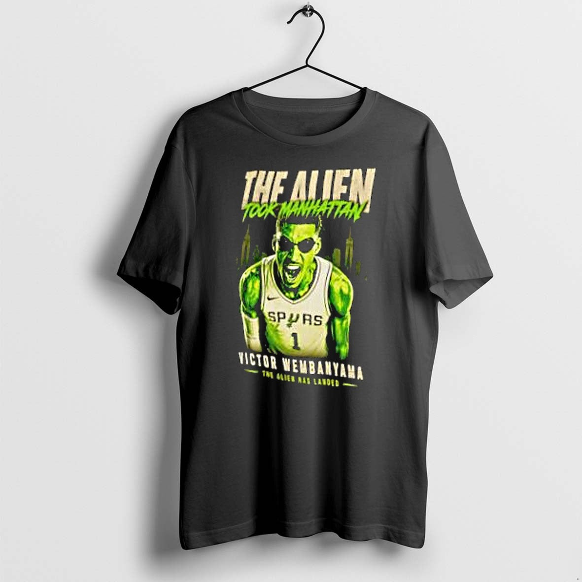 Original Victor Wembanyama The Alien Took Manhattan Tshirts Jpg Unisex , , , Long Sleeve Tee