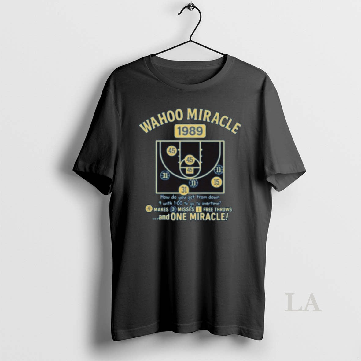 Original Wahoo Miracle 1989 4 Makes 3 Misses 1 Free Throws And One Miracle