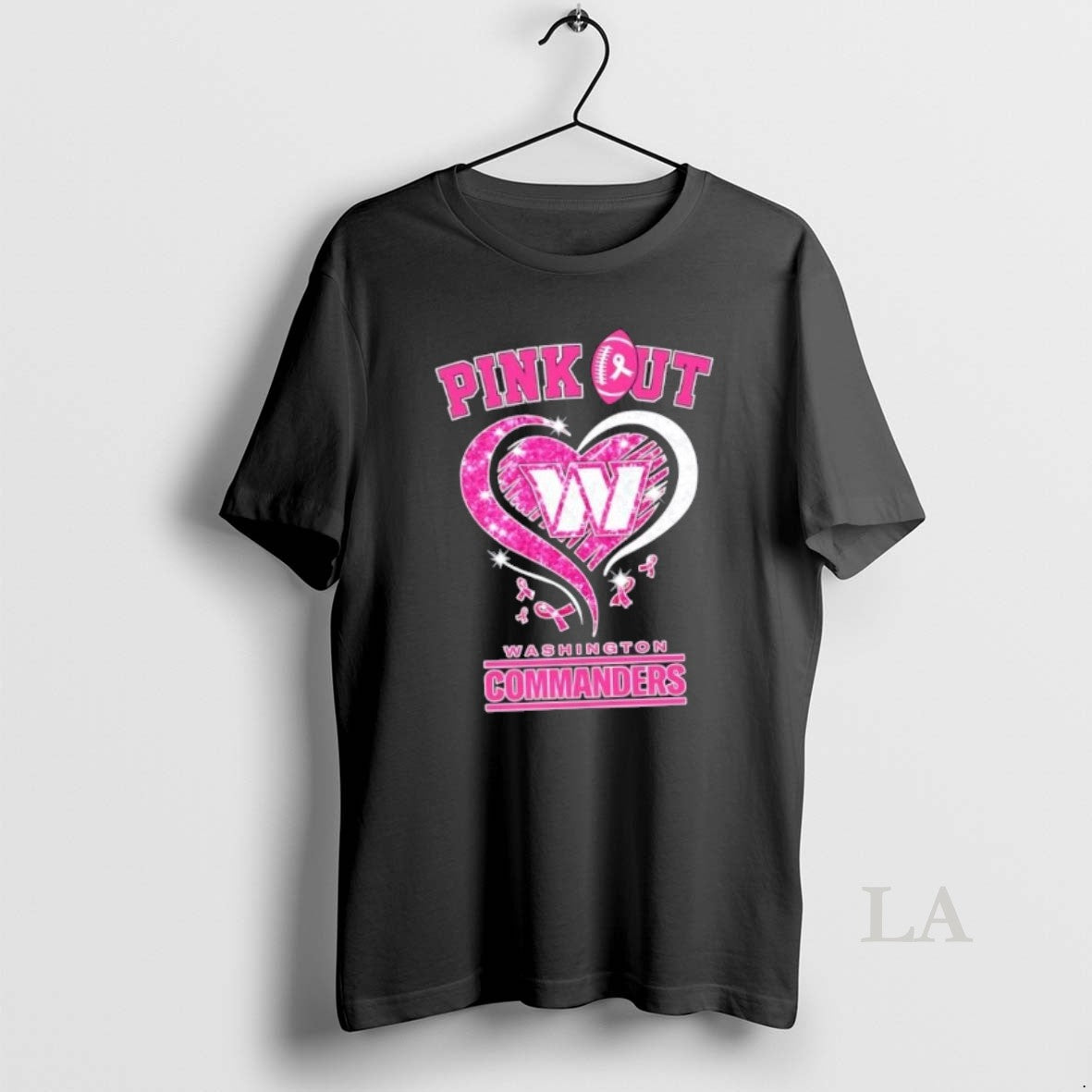 Original Washington Commanders Football X Pink Out Hearts