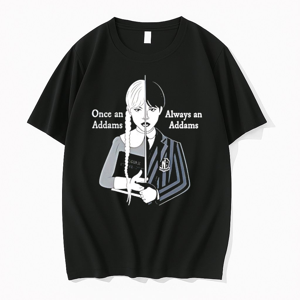 Original Wednesday Once An Addams Always An Addams Tshirts Jpg Unisex , , , Long Sleeve Tee