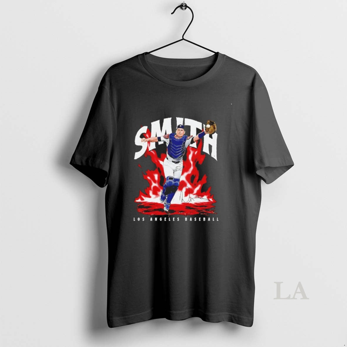 Original Will Smith Los Angeles Dodgers Aura Signature Flame Vintage
