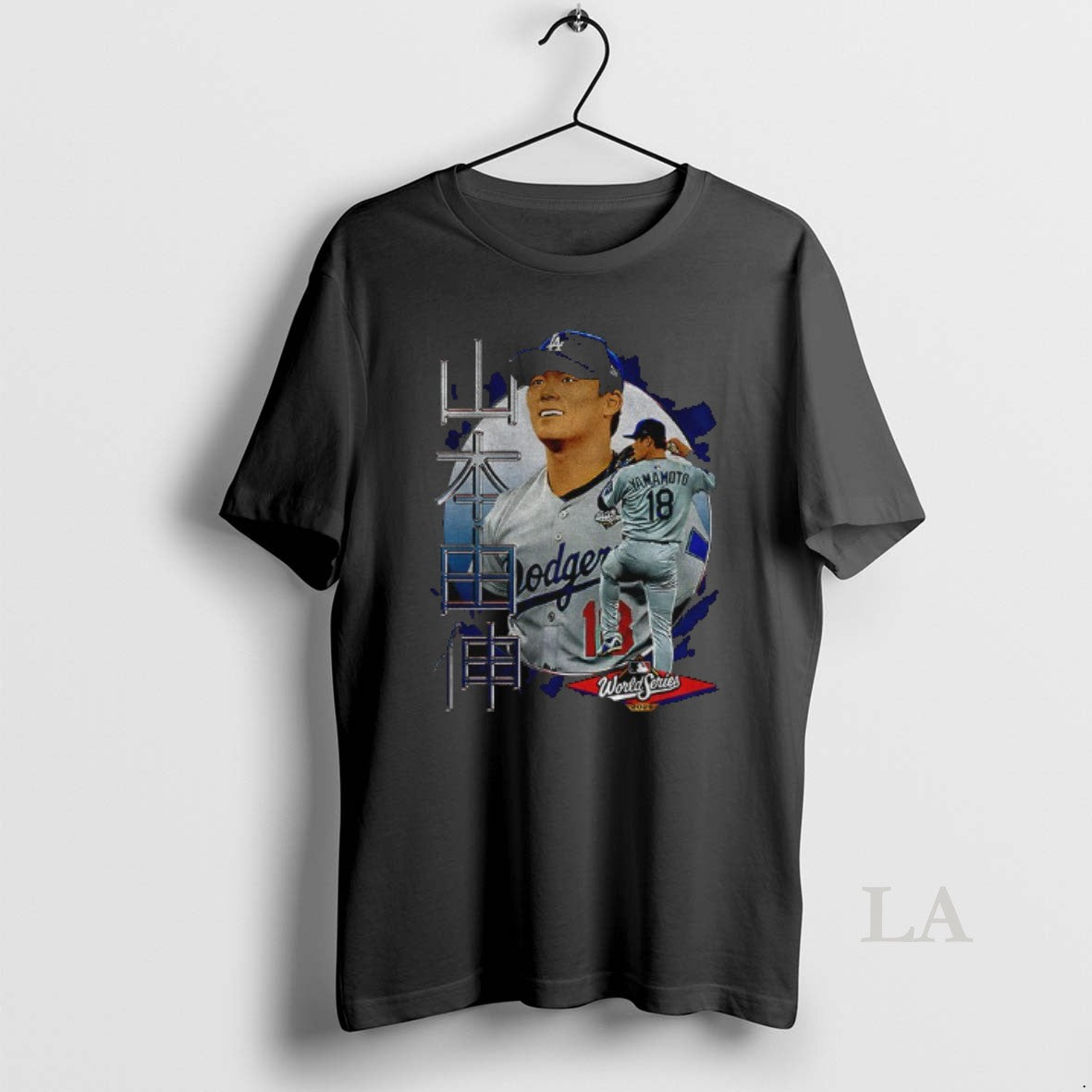 Original Yoshinobu Yamamoto 18 Los Angeles Dodgers Japanese Mlb World Series 2025
