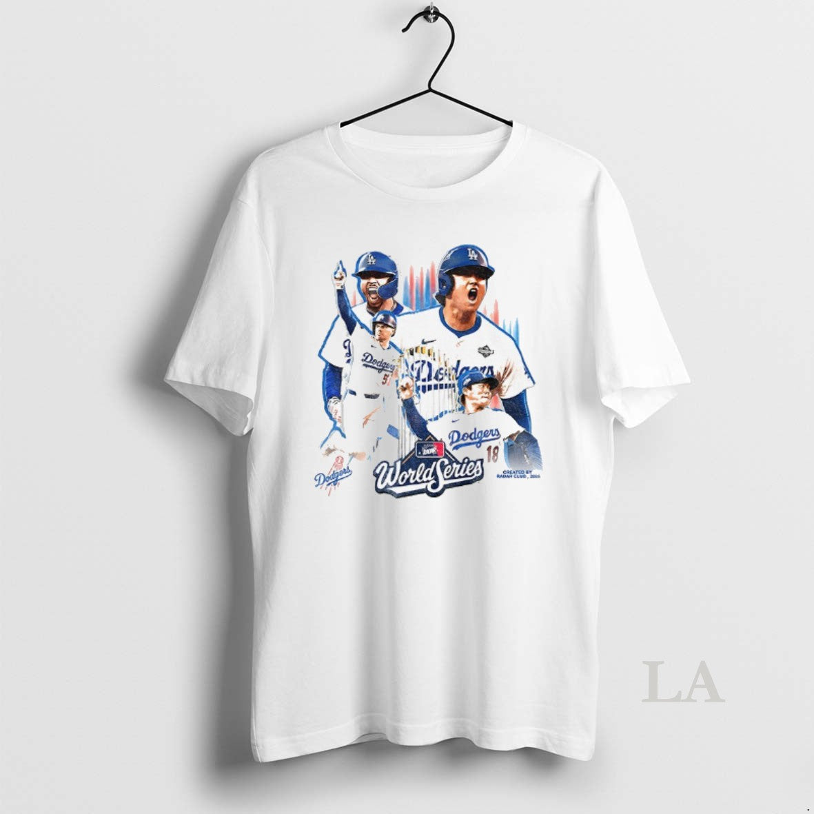 Original Yoshinobu Yamamoto Los Angeles Dodgers Trophy World Series Champions Graphic Vintage