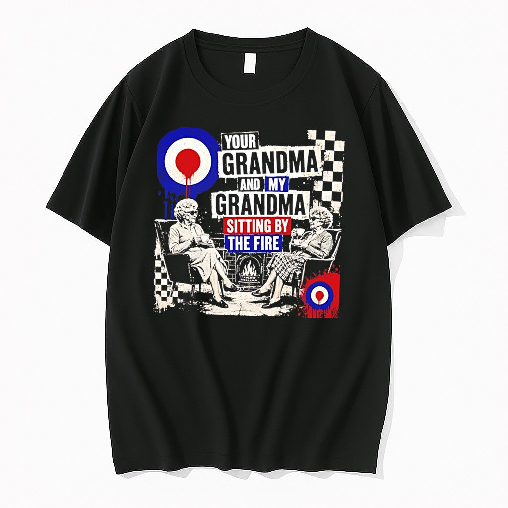 Original Your Grandma And My Grandma Sitting By The Fire Tee Tshirts Jpg Unisex , , , Long Sleeve Tee
