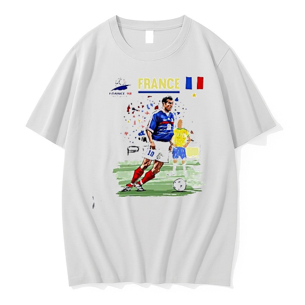 Original Zinedine Zidane France National Team 1998 World Cup Tshirts Jpg Unisex , , , Long Sleeve Tee