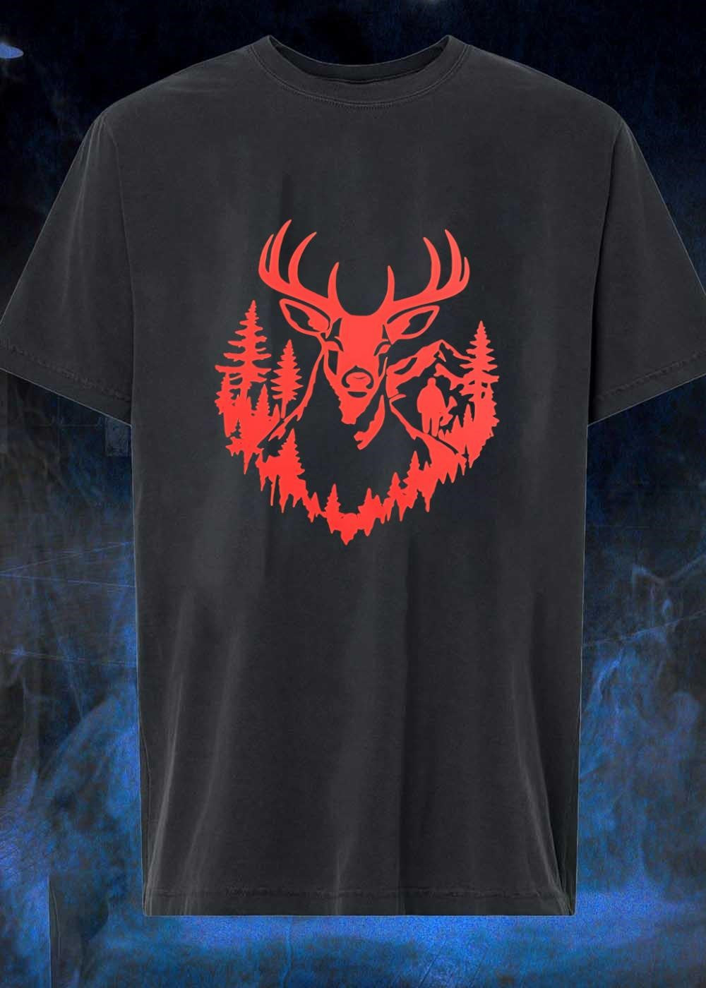 Outdoor Apparel Wilderness Hunter Mountain Forest Deer T-Shirt
