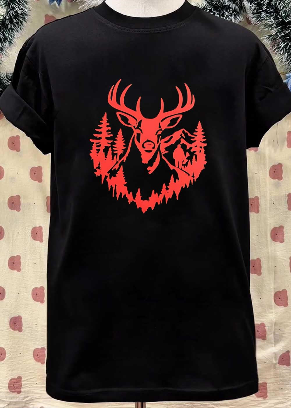 Outdoor Apparel Wilderness Hunter Mountain Forest Deer T-Shirt