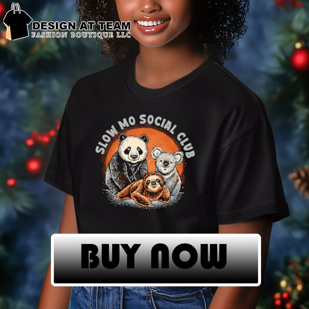 Panda koala and sloth Slow Mo Social Club shirt