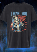 Patriotic Apparel I Want You to be Brave One Skeleton American Flag T-Shirt