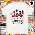 Patriotic Flamingo 250 Years Freedom USA 4th of July 1776 2026 shirt