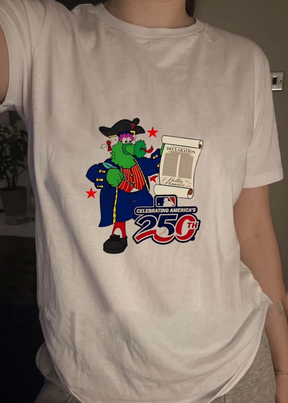 Phillie Phanatic Celebrating America’s 250th Declaration Shirt