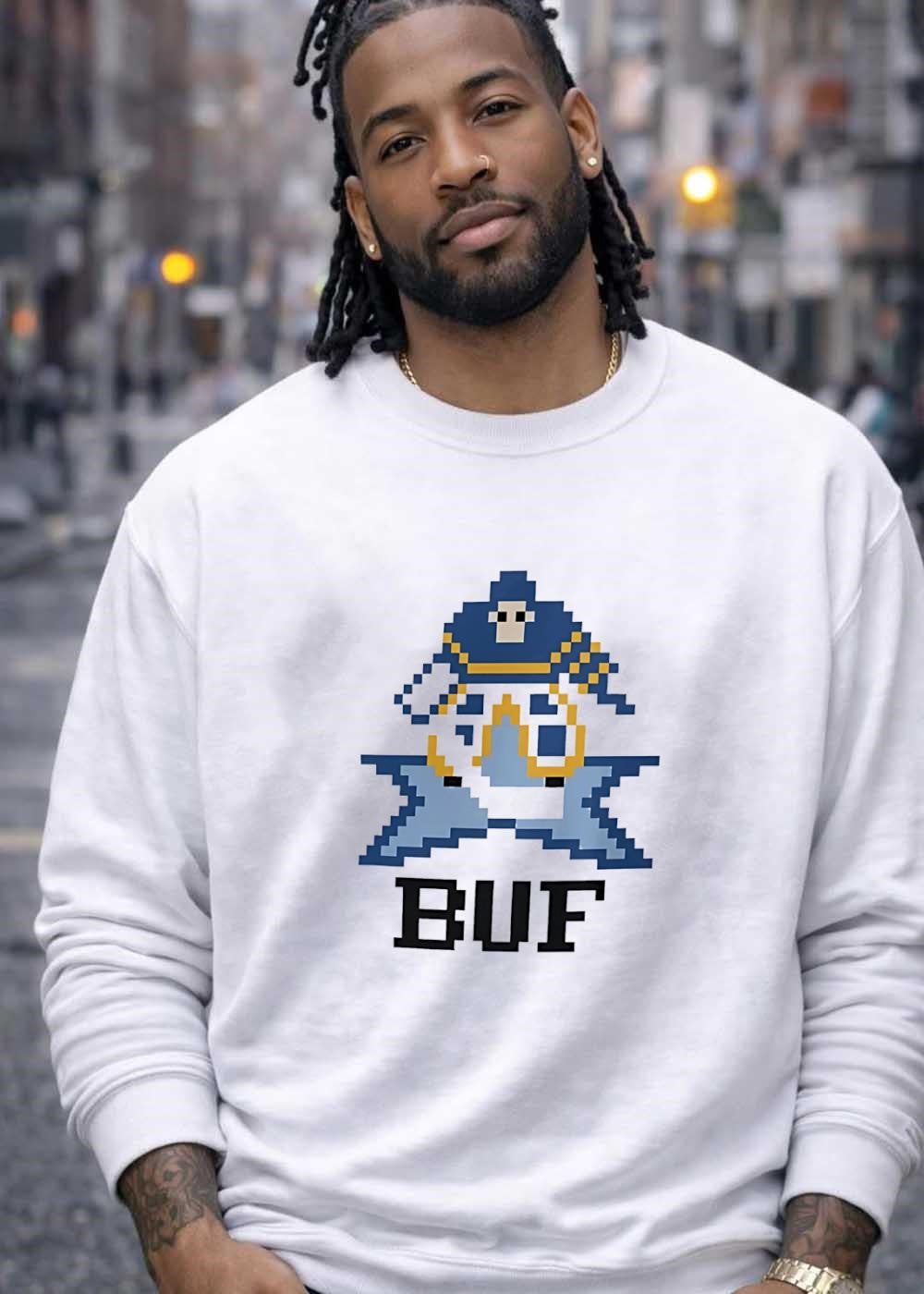 Pixelated Buffalo Hockey Mascot BUF T-Shirt