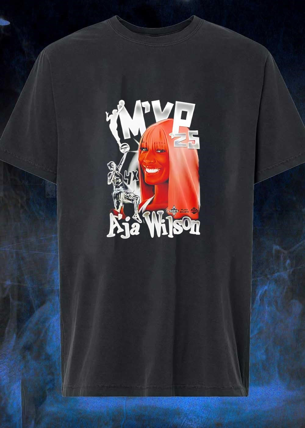 Playa Society A’ja Wilson 4x MVP ’25 Aces WNBA Graphic shirt