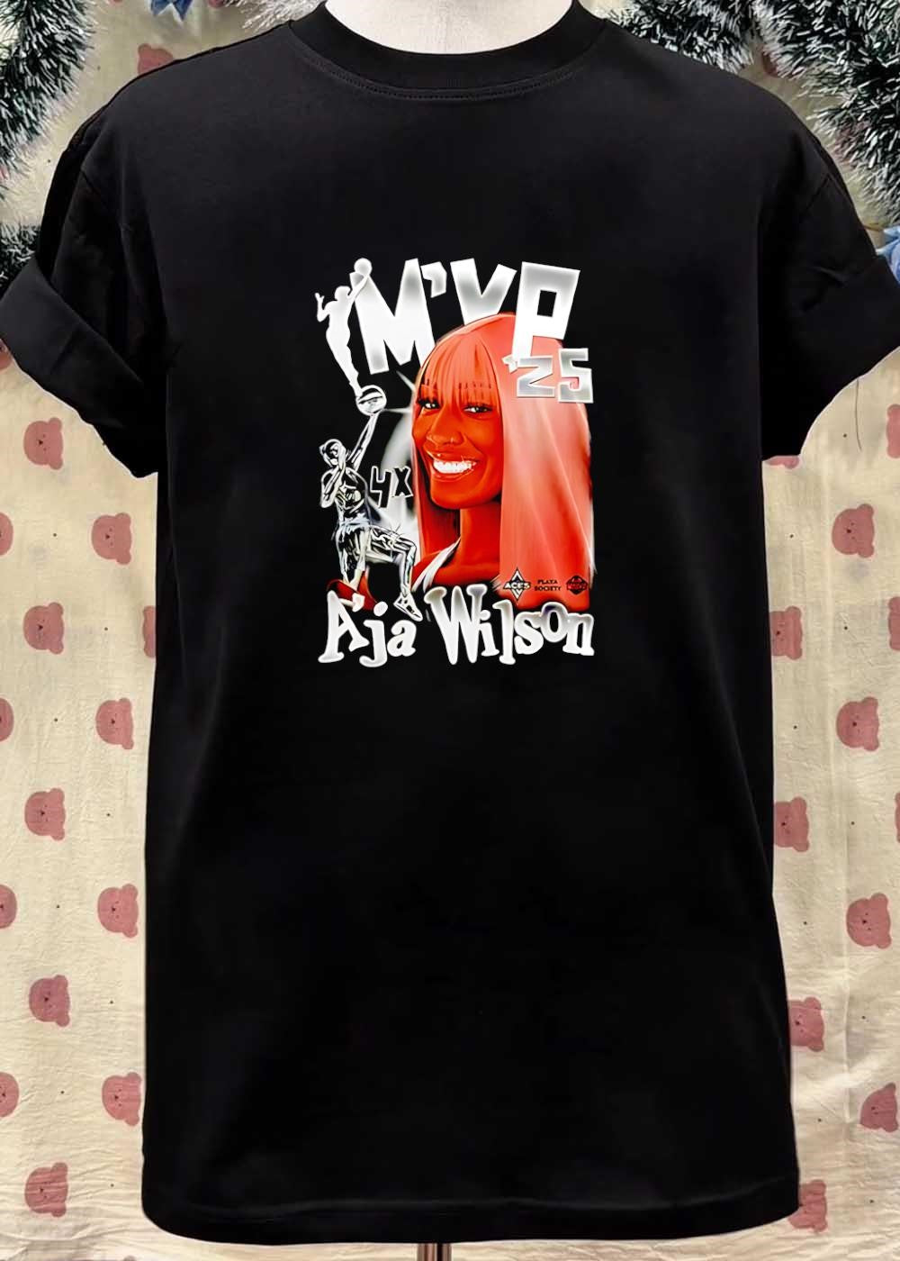 Playa Society A’ja Wilson 4x MVP ’25 Aces WNBA Graphic shirt