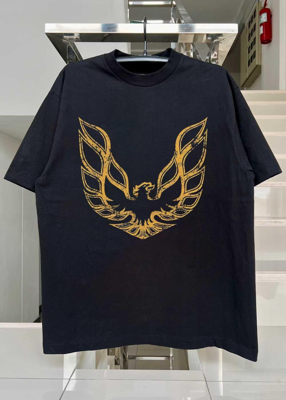 Pontiac Firebird Screaming Chicken Grunge Gold T-Shirt