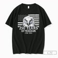 Premium 250 Years Of Freedom 1776 2026 Bald Eagle Distressed American Flag T Shirts Sweater