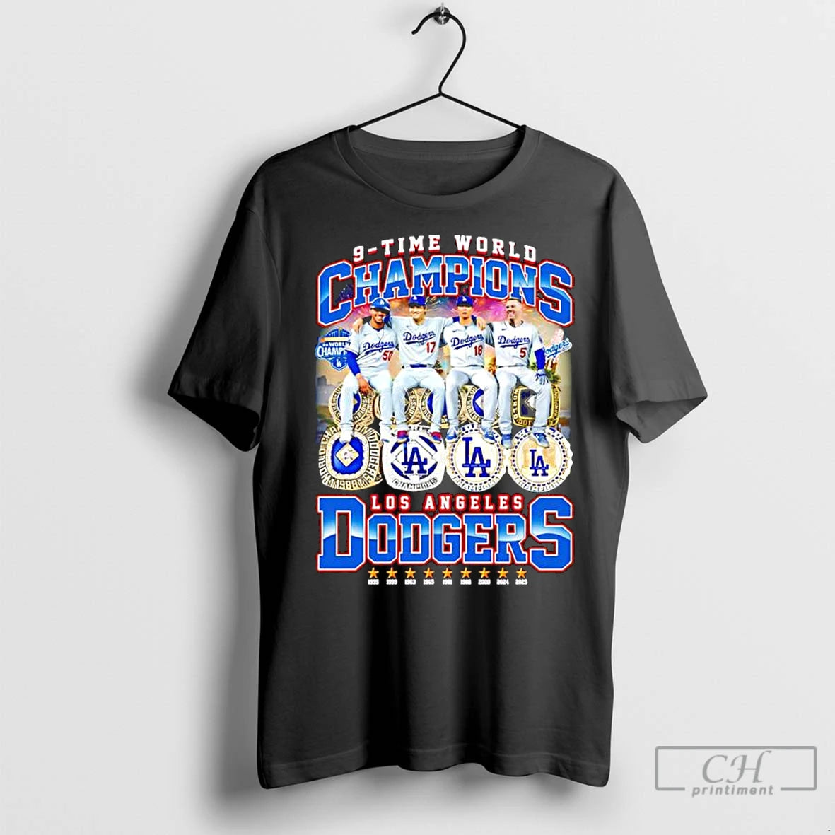 Premium 9 Time World Champions La Dodgers 2025