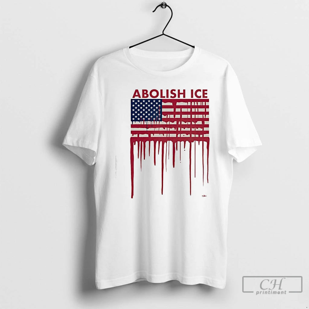 Premium Abolish Ice American Flag Blood