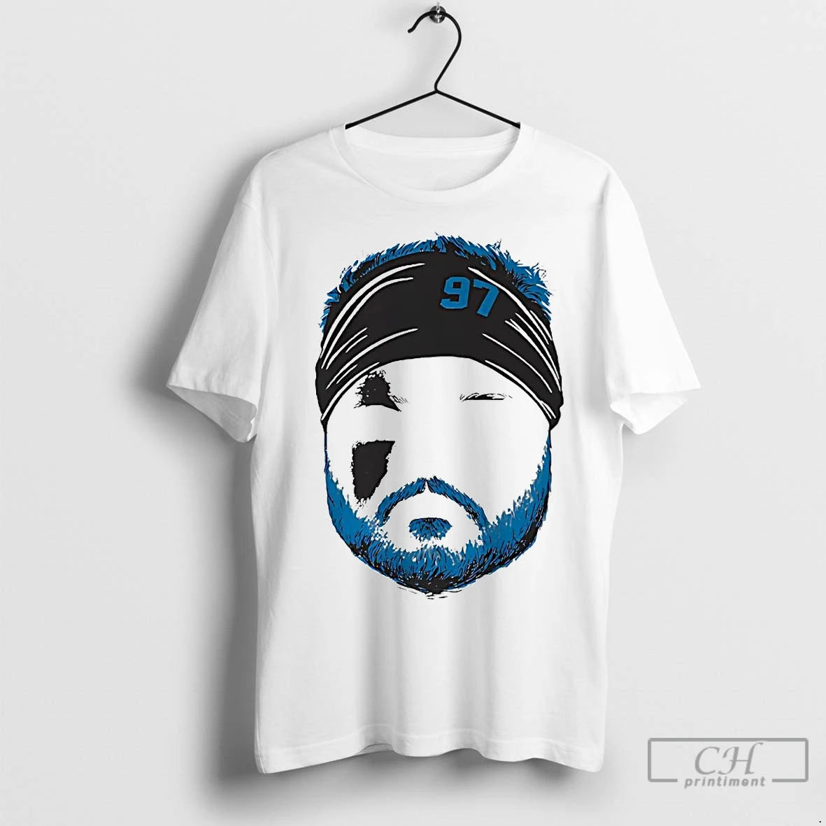 Premium Aidan Hutchinson Silhouette Face Detroit Lions