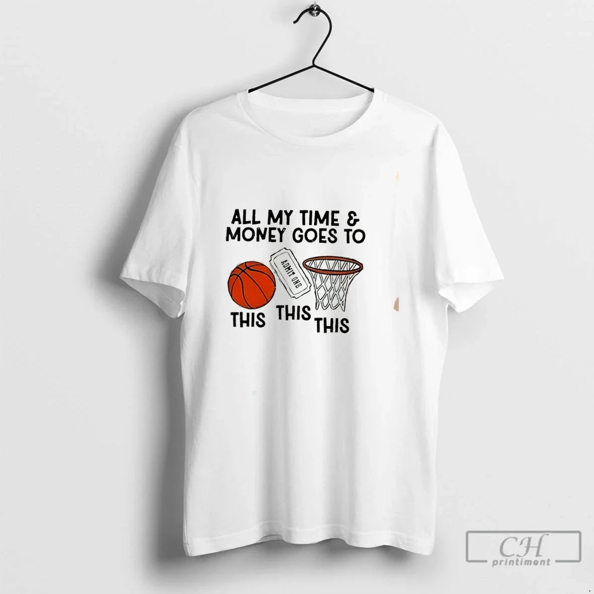 Premium All My Time And Money Goes To Basketball Tee Unisex , , , Long Sleeve Tee