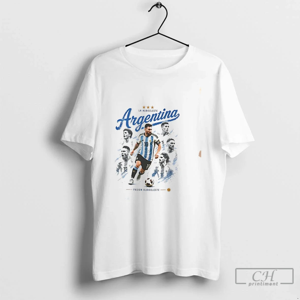 Premium Argentina World Cup Lional Messi And Teammates Graphic Tee Unisex , , , Long Sleeve Tee