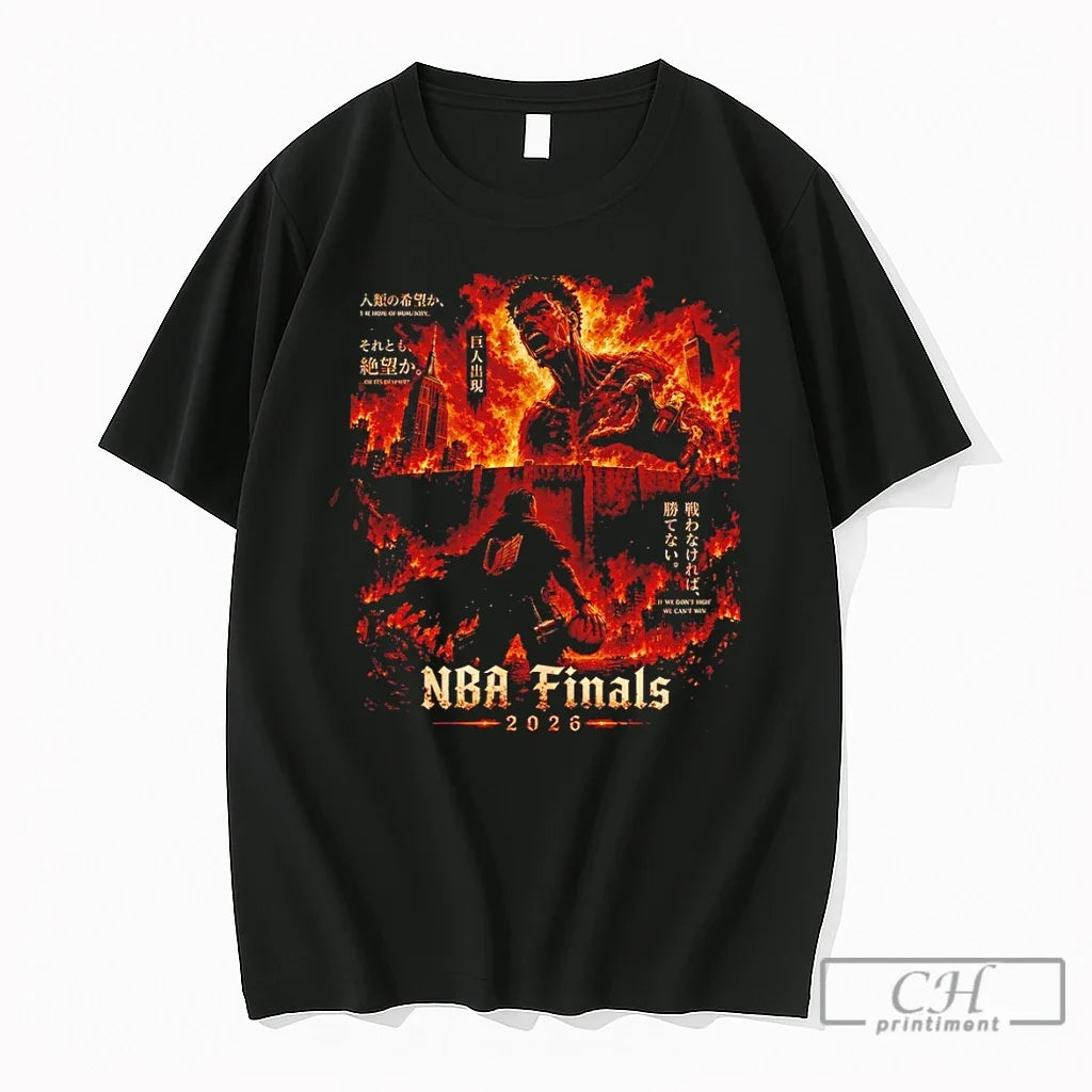 Premium Attack On Titan Nba Finals 2026 Knicks Vs Spurs Jalen Brunson Wemby T Shirts Unisex , , , Long Sleeve Tee