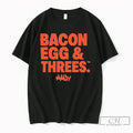 Premium Bacon Egg And Threes Unisex , , , Long Sleeve Tee