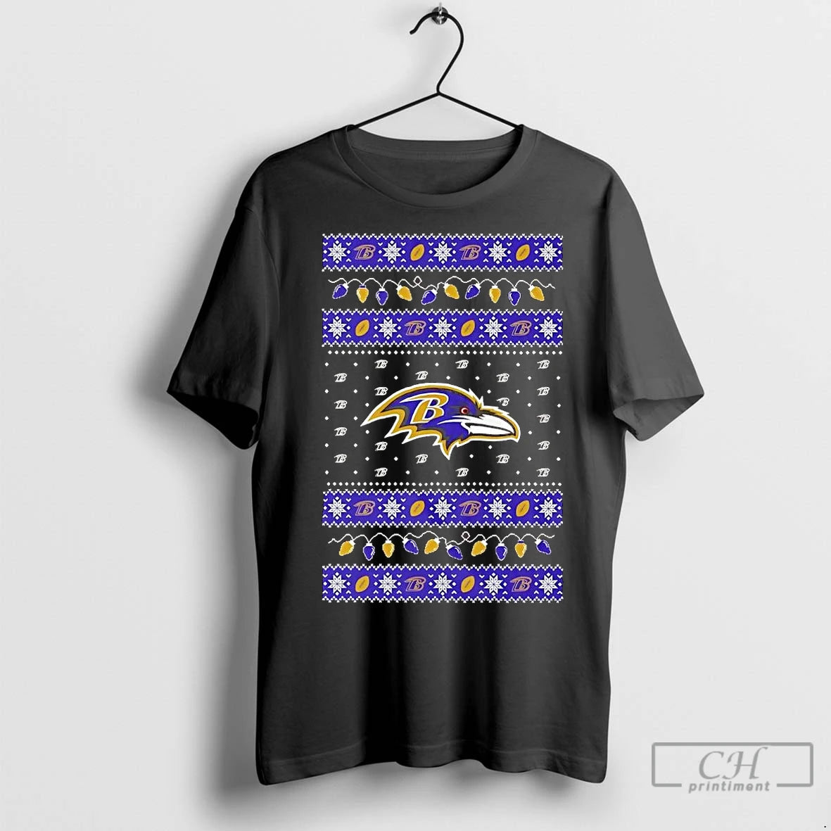 Premium Baltimore Ravens Ugly Christmas Light