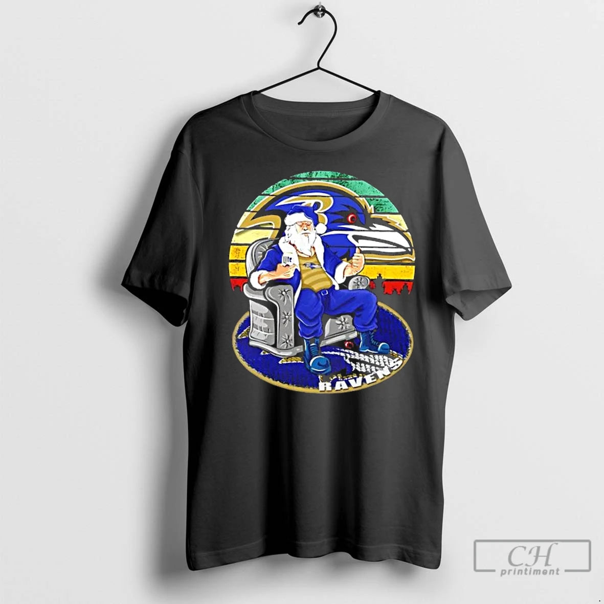 Premium Baltimore Ravens X Santa Claus Christmas Vintage