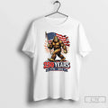 Premium Bigfoot Holding American Flag 250 Years 1776 2026 Unisex , , , Long Sleeve Tee