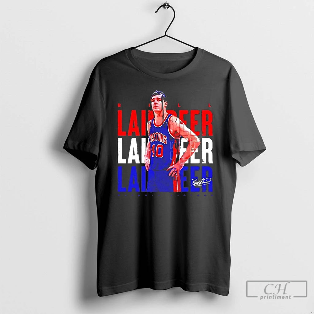 Premium Bill Laimbeer Portrait Detroit Pistons Signature
