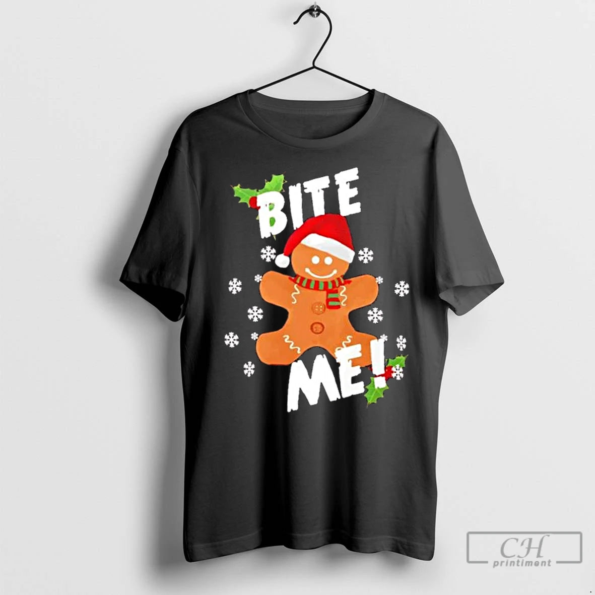 Premium Bite Me Gingerbread Christmas Cookie