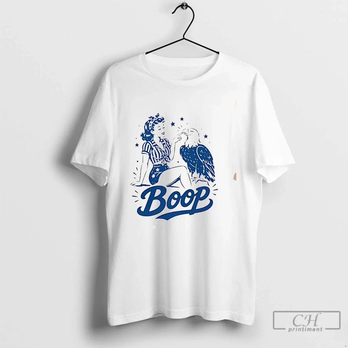 Premium Boop Eagle Patriotic 4th Of July Tee Unisex , , , Long Sleeve Tee