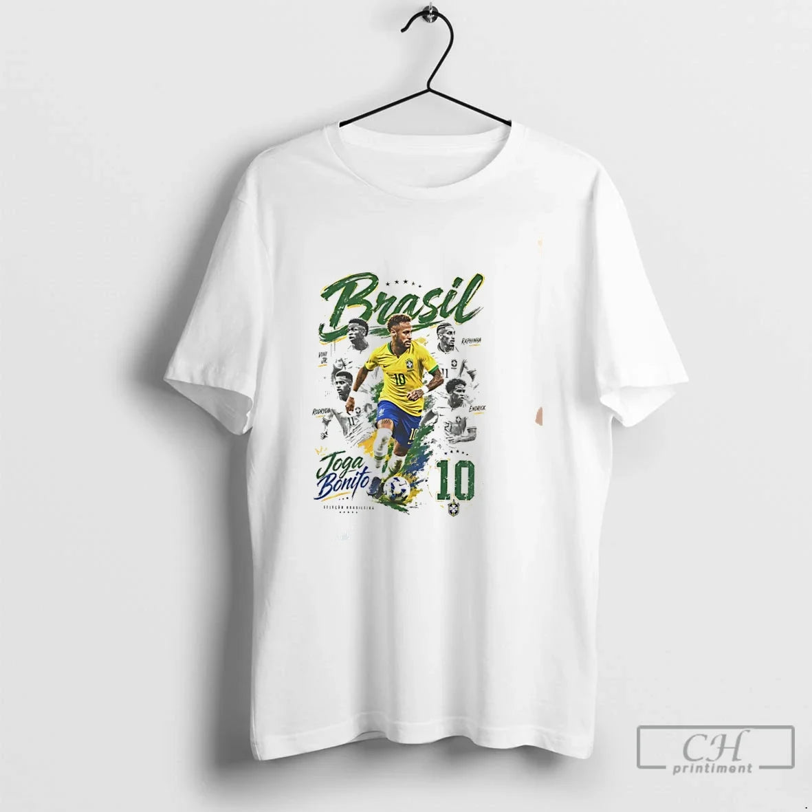 Premium Brasil World Cup 2026 Neymar Jr And Teammates Graphic Tee Unisex , , , Long Sleeve Tee