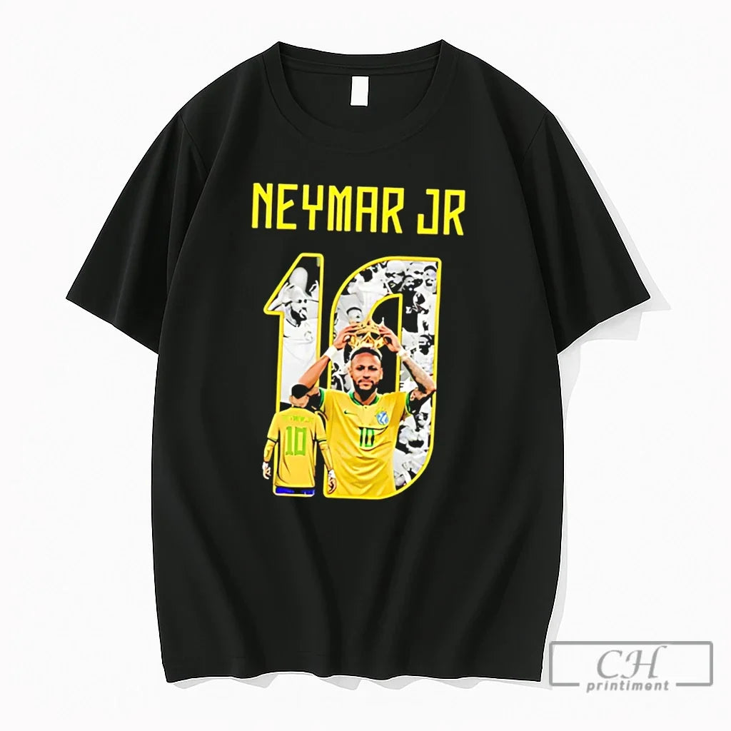 Premium Brazil National Football Team Neymar Jr Wearing Crown Tee Unisex , , , Long Sleeve Tee