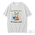 Premium Bunny Please Be Patient With Me My Brain Is Bad Tee T Shirts Sweater Unisex , , , Long Sleeve Tee
