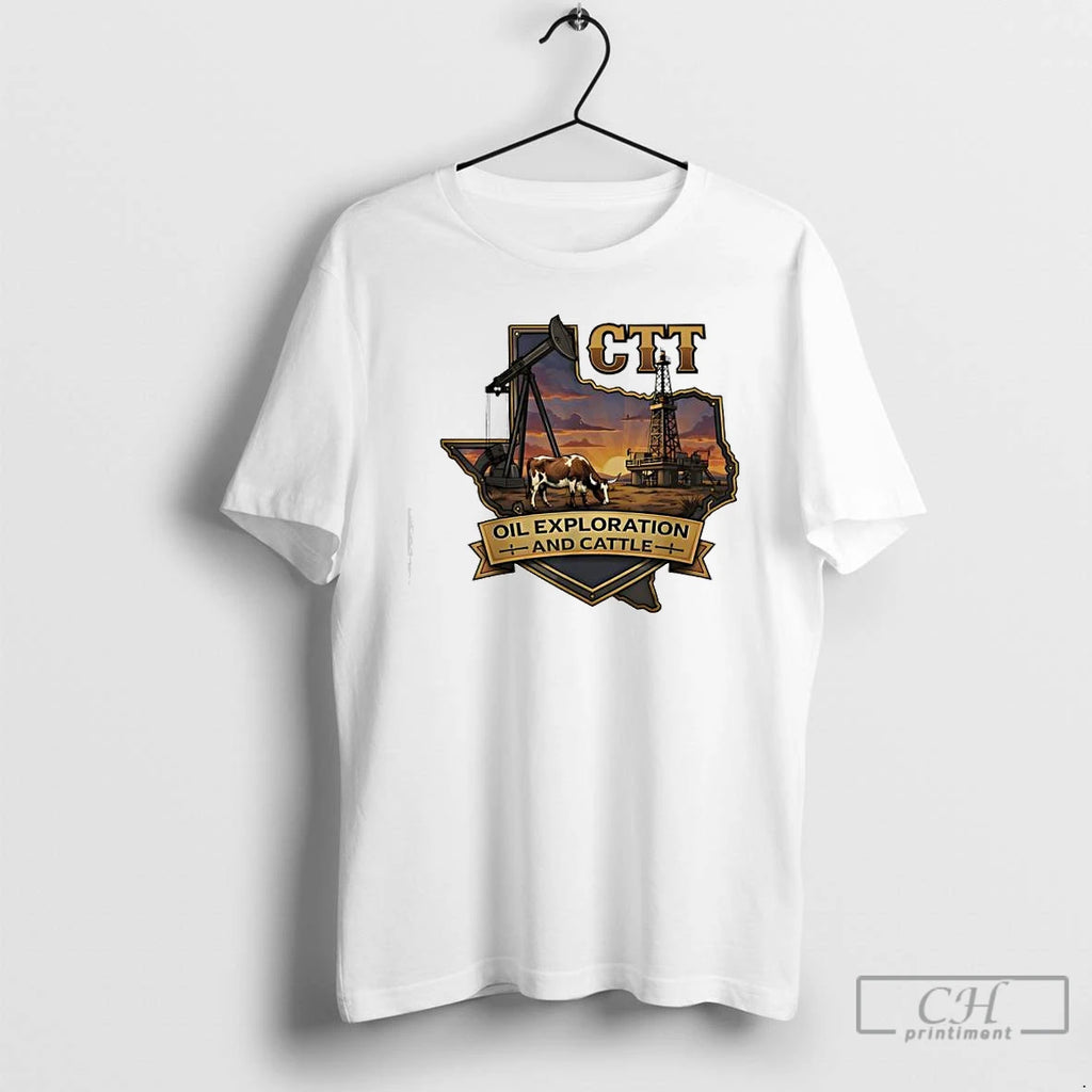 Premium Ctt Oil Exploration Cattle Company Texas Retro