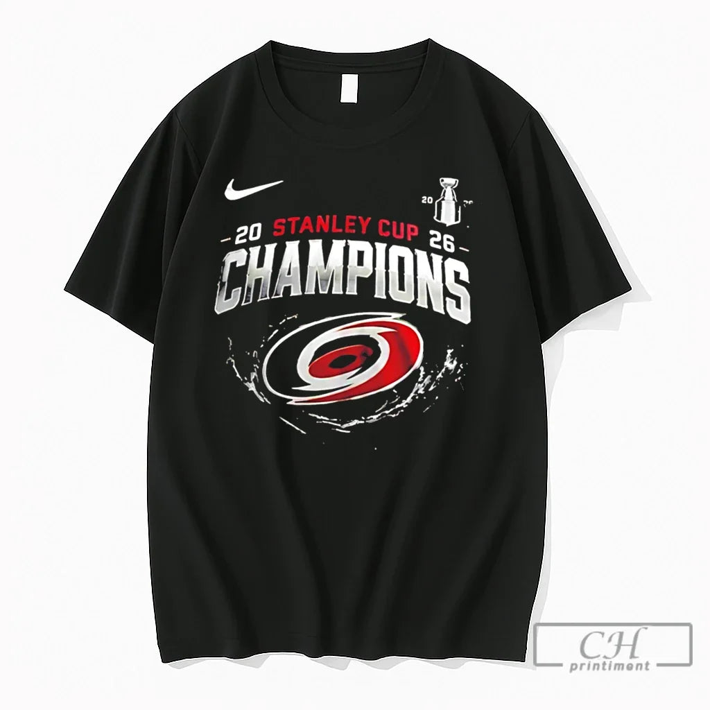 Premium Carolina Hurricanes 2026 Stanley Cup Champions Logo Tee Unisex , , , Long Sleeve Tee