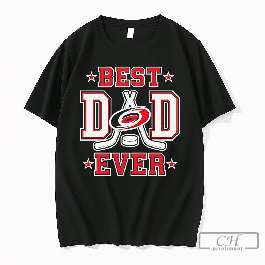 Premium Carolina Hurricanes Hockey Best Dad Ever 2026 Unisex , , , Long Sleeve Tee