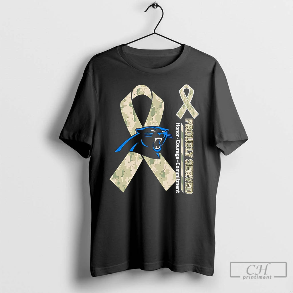 Premium Carolina Panthers Proudly Served Honor Courage Commitment