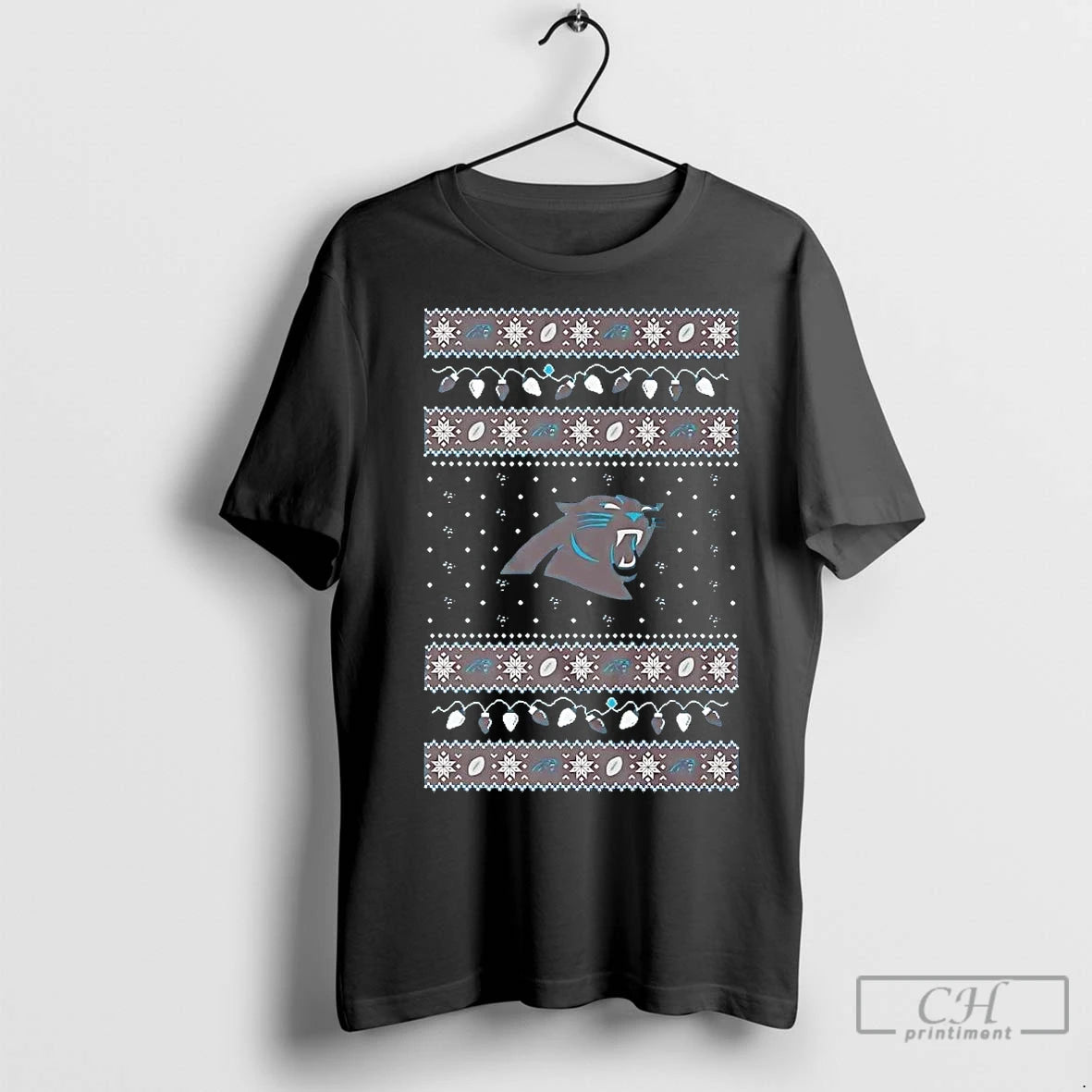 Premium Carolina Panthers Ugly Christmas Light