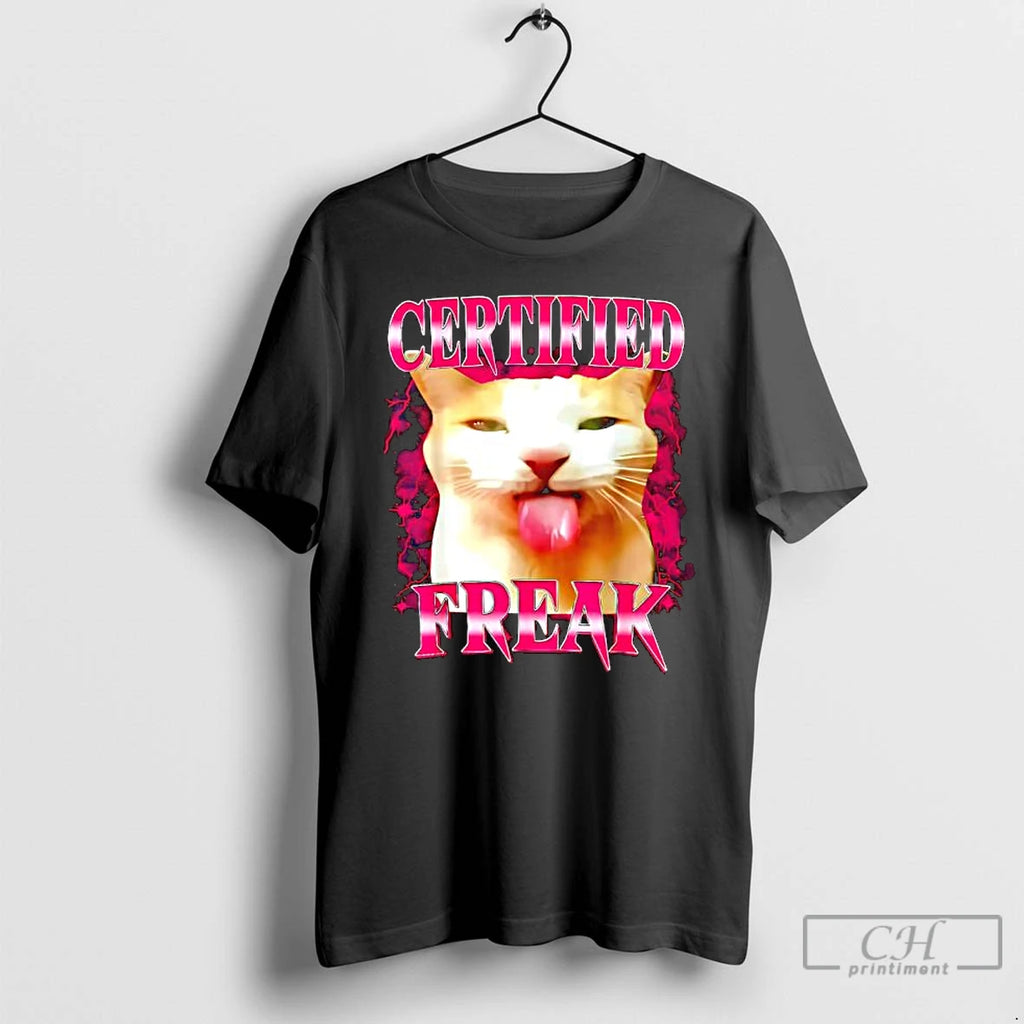 Premium Cat Certified Freak Graphic