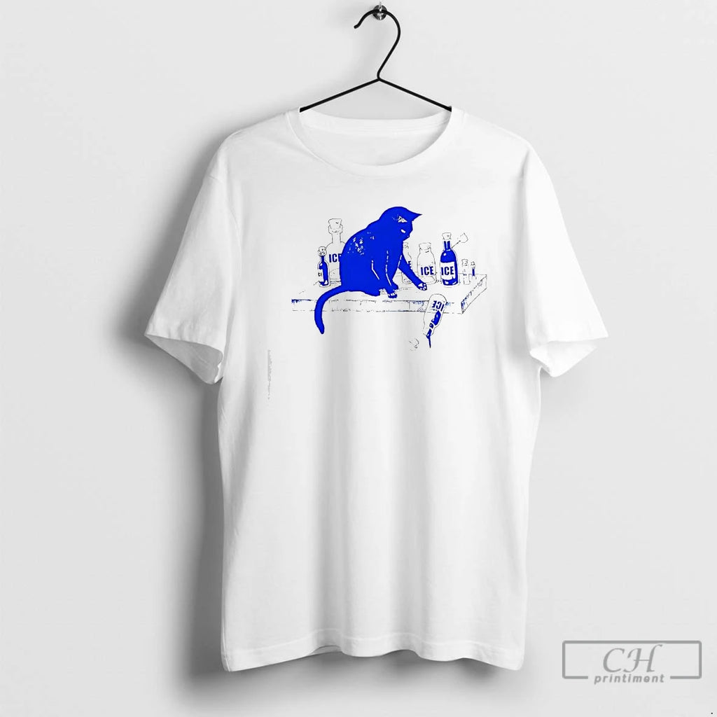 Premium Cat With Ice Bottles Graphic