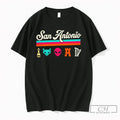 Premium Champagne Fox Alien Castle Harp Icons San Antonio Spurs Basketball Nba T Shirts Sweater